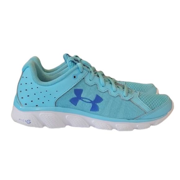 Under Armour Micro G Assert 6 Turquoise Mesh Running Athletic Sneakers - Picture 2 of 9